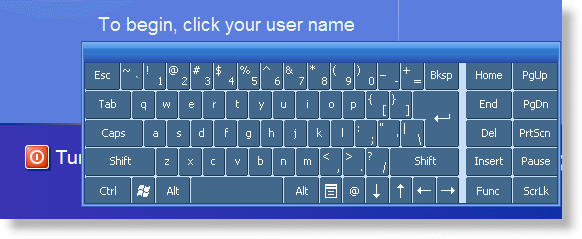 Windows XP Tablet Keyboard